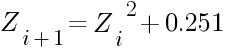 Z_{i+1}={Z_i}^2+0.251