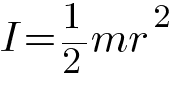 I = 1/2 mr^2